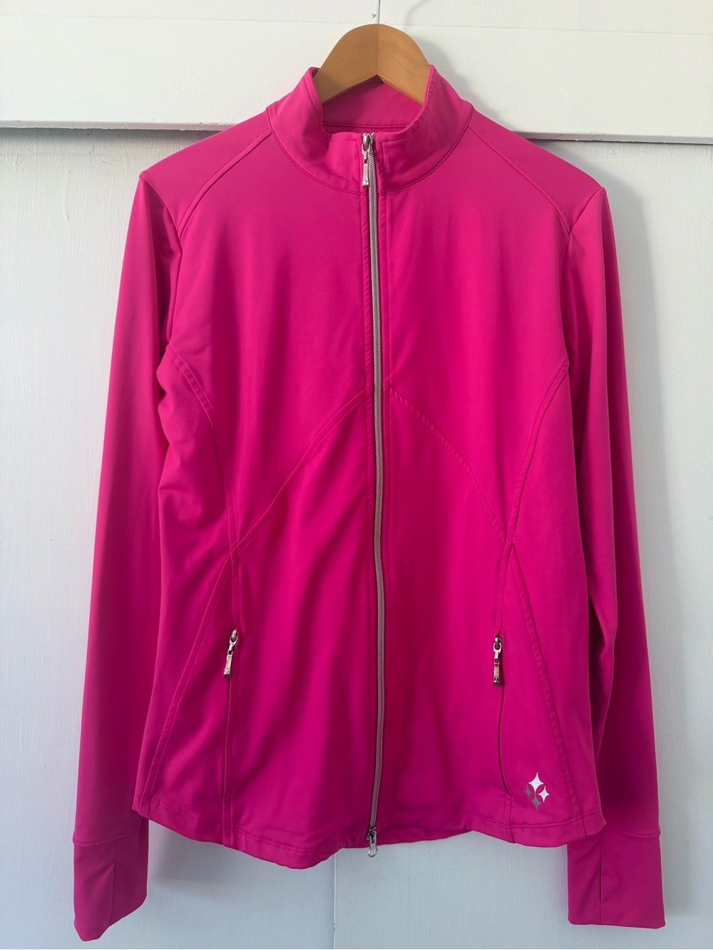 JoFit Women’s Hot Pink Full-Zip Active Jacket Size Large